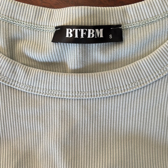 BTFBM | Elegant crea,/green ruched side sleeveless Dress - Picture 3 of 7